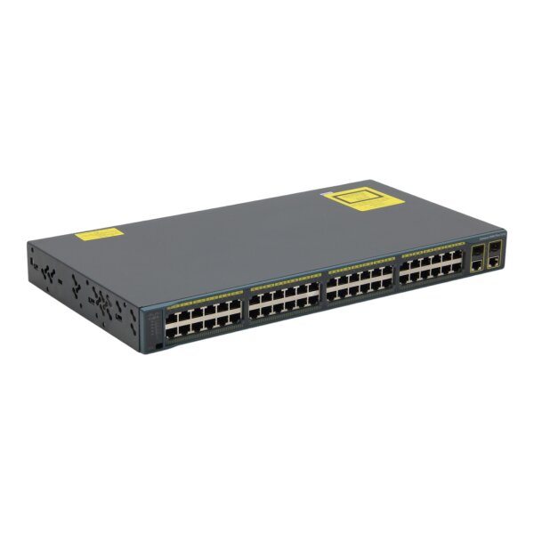 Catalyst WS-C2960+48TC-L V02 48-Port 10/100 RJ-45 2x SFP 2x GBIC Switch ohne Rack Ears