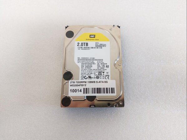 2TB 7200RPM 128MB S-ATA 6G WD2004FBYZ