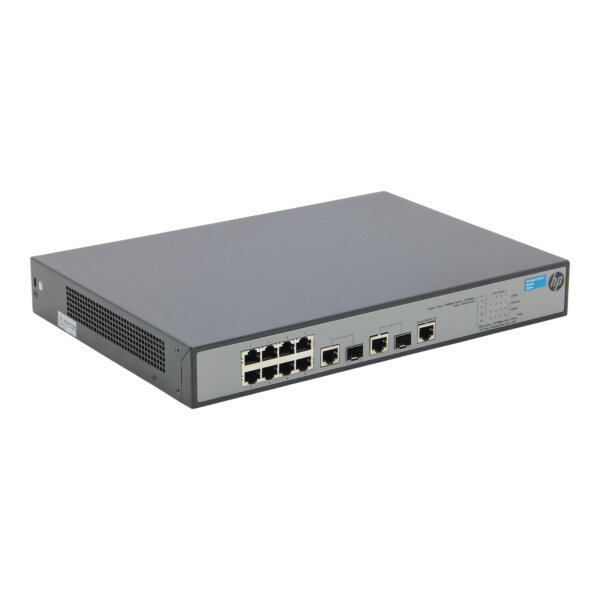 1910-8-PoE+ 8-Port RJ-45 PoE+ 2x SFP GbE JG537A Managed Layer 3 Switch