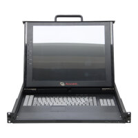 LCD17-203 17" 43.2 cm QWERTZ Tastatur VGA KVM Konsole Monitor