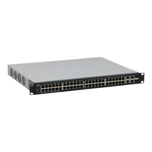 SF300-48PP 48-Port 10/100 RJ--45 PoE+ 4x GbE RJ-45 2x SFP Managed Switch