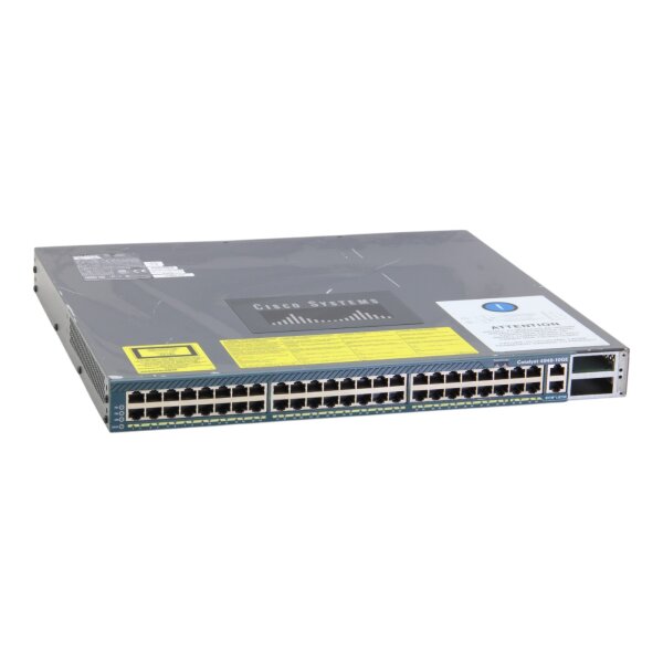 Catalyst WS-C4948-10GE-S 48-Port Gigabit RJ-45 2x 10G X2 Red. PSU Switch o. Rack Ears