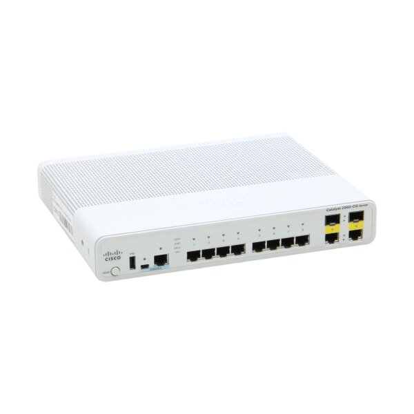 WS-C2960CG-8TC-L 8-Port RJ-45 2x Combo RJ-45 o. SFP Layer 2 Managed Switch