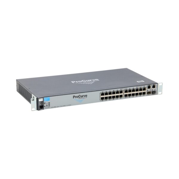 2610-24 J9085A 24-Port RJ-45 2x DP RJ-45/SFP Managed Switch m. Rack Ears