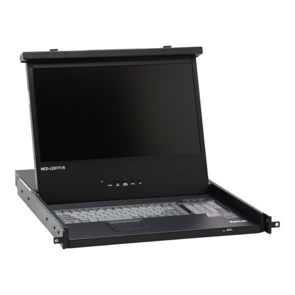 MCD-LED17116L 17" Digital LED 16-Port  KVM 19" Rack Master Console