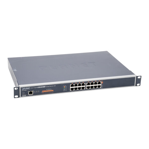 8-Port Gigabit 802.3bt PoE++ Managed Injector Hub with Rack Ears