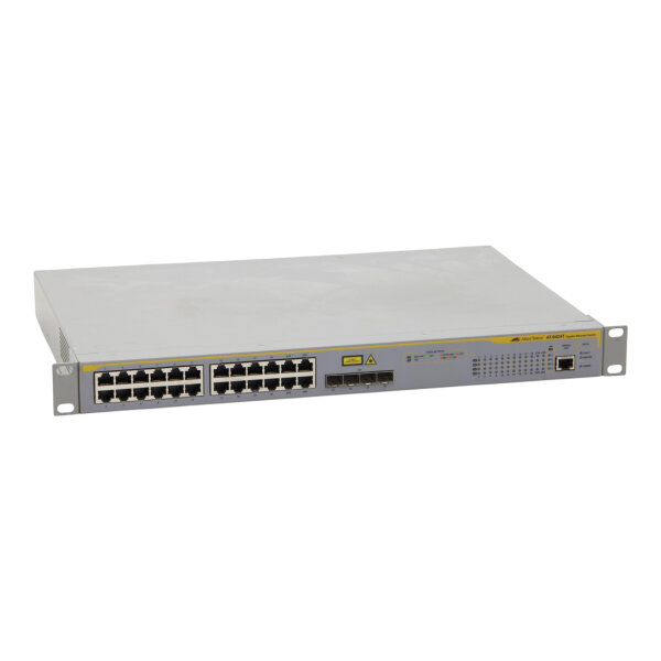AT-9424T 24-Port GbE RJ-45 4x SFP L3 Managed Switch with Rack Ears
