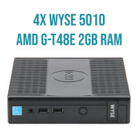 4x WYSE 5010 AMD G-T48E 2GB DDR3 0GB HDD Thin Client...