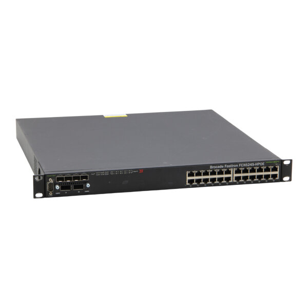 FastIron FCX624S-HPOE 80-10023887-04 24-Port GbE PoE 4x SFP Managed Switch