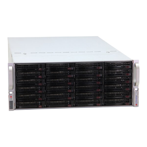 CSE-848 X10QBi 4x LGA2011 4x HS DDR3 10GbE 4x PSU 24x LFF Rack Server