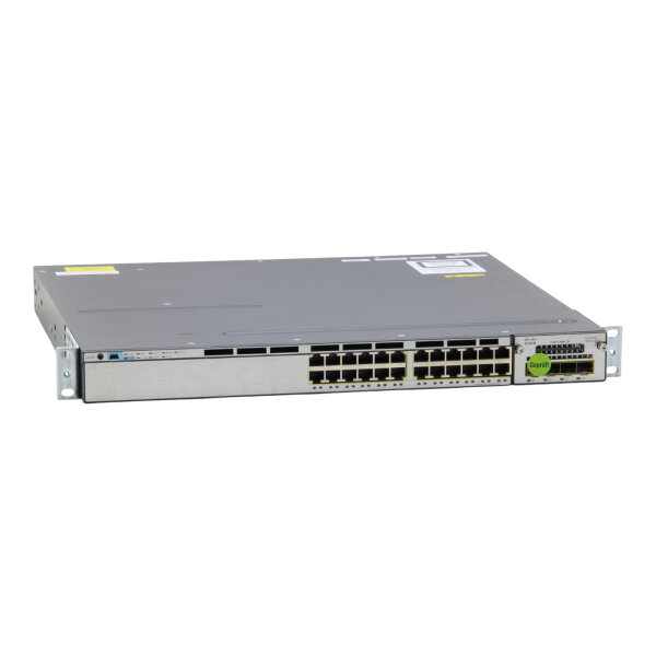 WS-C3750X-24T-S 24-Port GbE RJ-45 C3KX-NM-1G Managed Switch w. Rack Ears