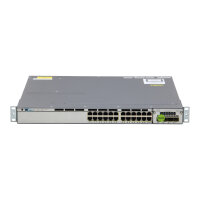 WS-C3750X-24T-S 24-Port GbE RJ-45 C3KX-NM-1G Managed Switch w. Rack Ears