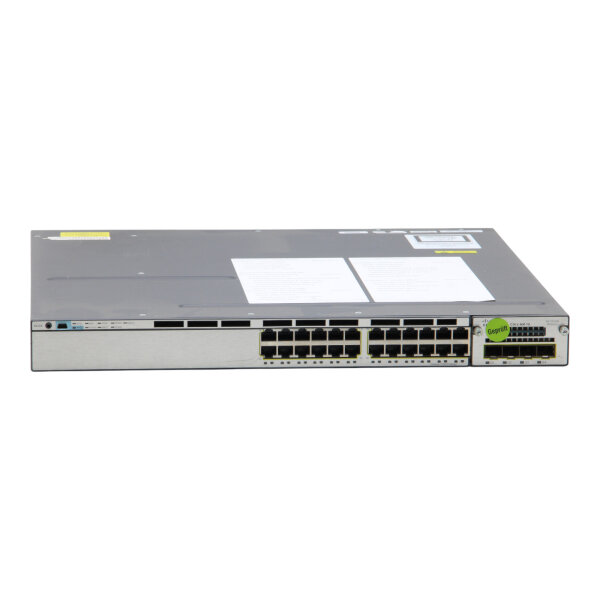 WS-C3750X-24T-S 24-Port GbE RJ-45 4x SFP 2x PSU Switch without Rack Ears