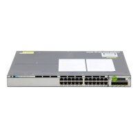 WS-C3750X-24T-S 24-Port GbE RJ-45 4x SFP 2x PSU Switch without Rack Ears