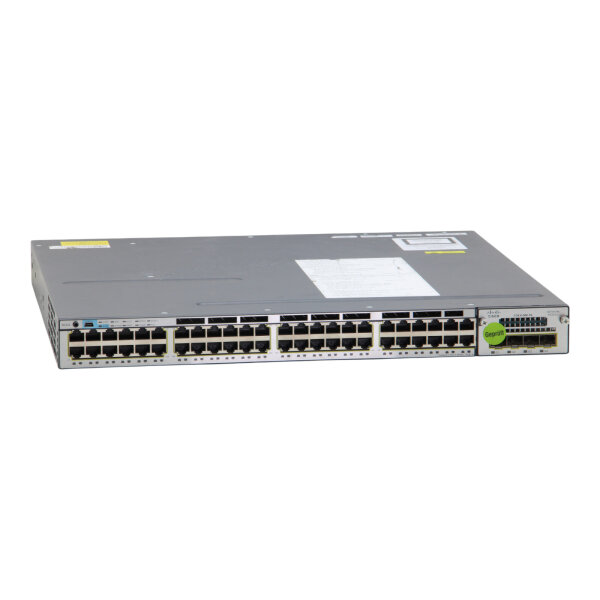 WS-C3750X-48PF-E 48-Port GbE RJ-45 PoE+ 4x SFP Managed Switch without PSU