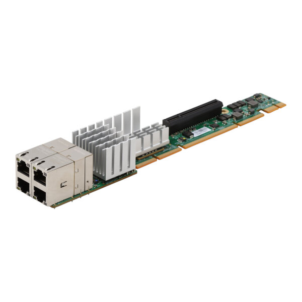 AOC-UR-i4XT 4x 10GbE RJ-45 PCIe 3.0 x8 AIOM UltraRiser Netzwerkkarte